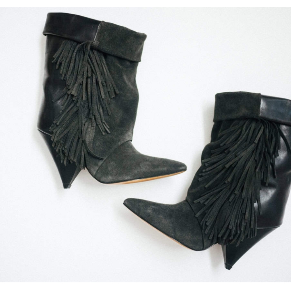 Isabel Marant for H&M fringe boots European  size 38 American 7 - 7,5